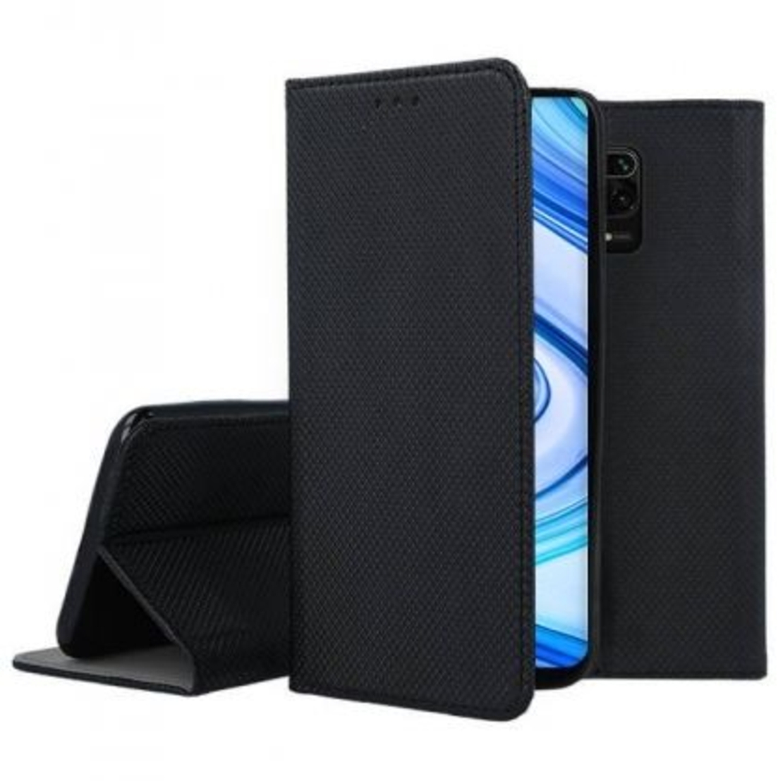 Калъф Flip Book Smart за Xiaomi Redmi Note 9 Pro/Note 9 Pro Max/Note 9S, Черен