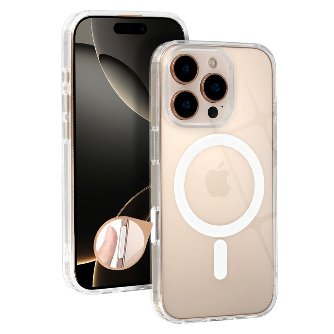 Кейс Magsafe Clear за IPhone 16 Pro, Прозрачен