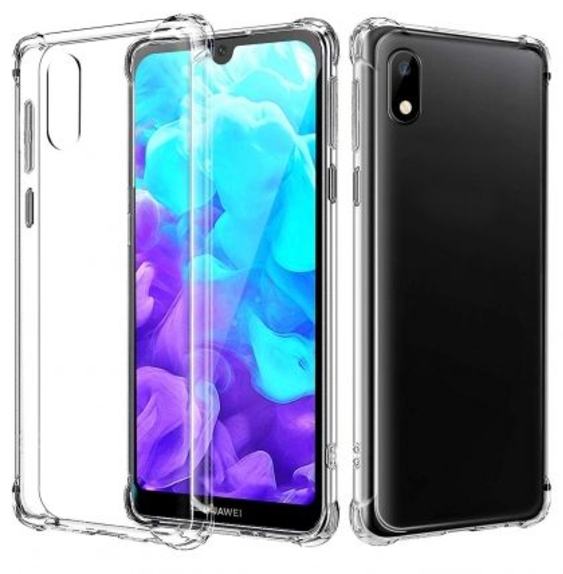 Anti Shock силиконов гръб за Huawei Y5 2019, Прозрачен