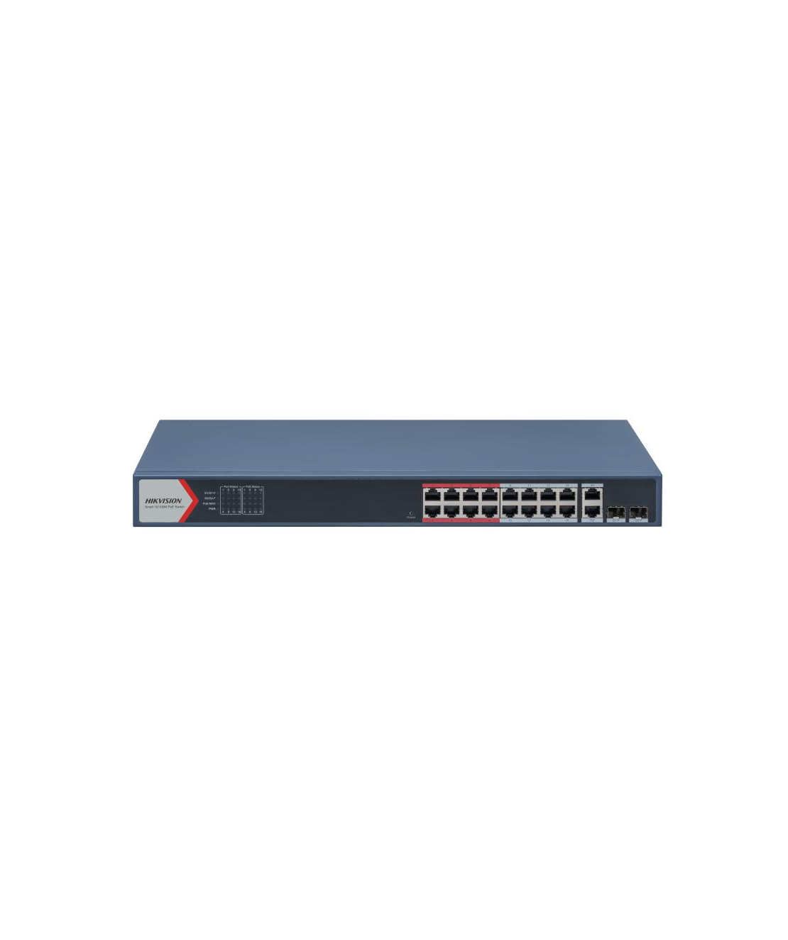 PoE Суич HIkVision DS-3E1318P-EI(B) 16x100Mbit+2xGgbit+2xSFP 230W Smart Managed