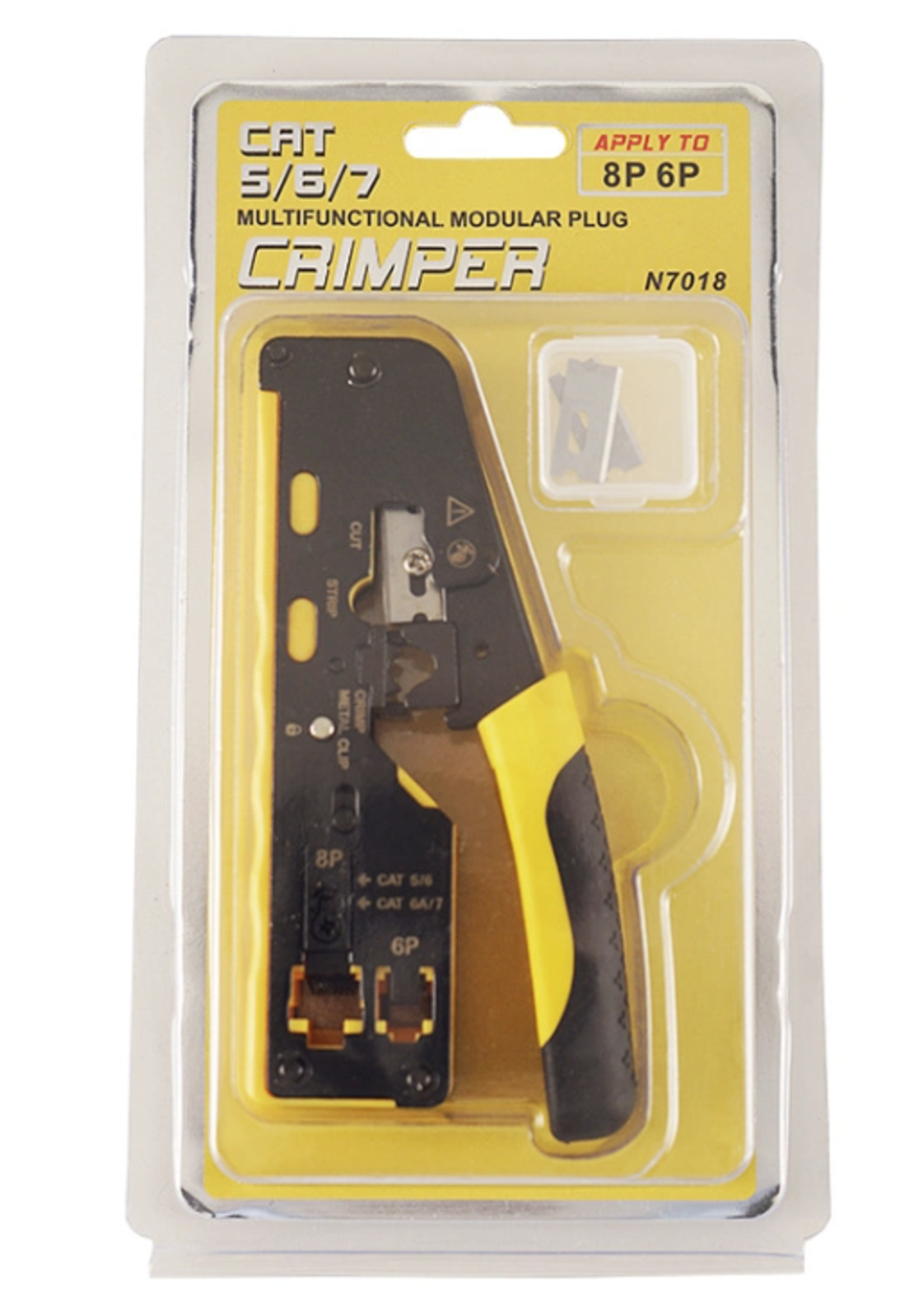 Клещи кримпващи Cat7/6a, Cat5e RJ45, RJ12, RJ11, N7018