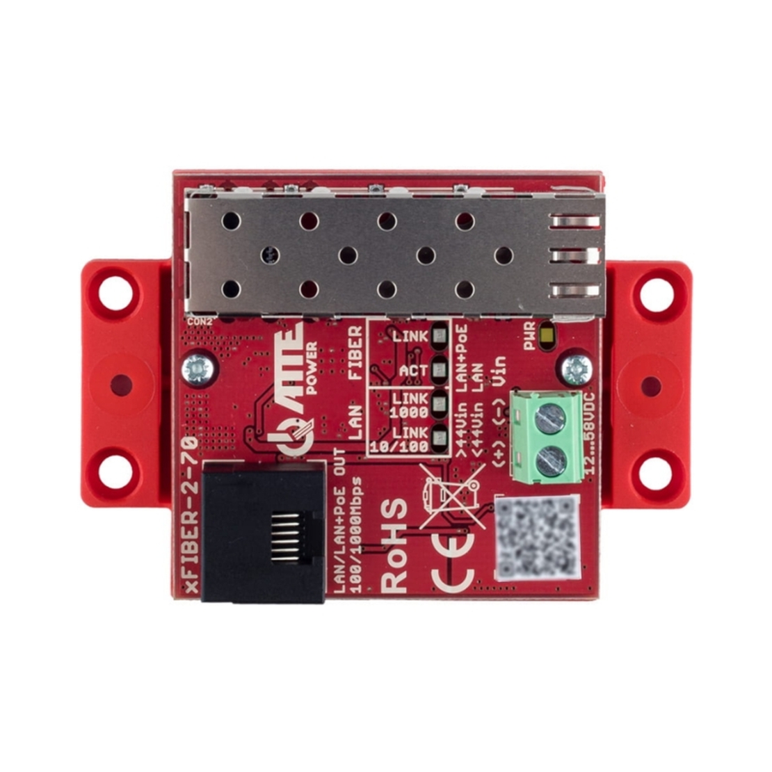 Гигабитов Ethernet–SFP конвертор 1 PoE OUT port, 1 SFP port - ATTE Power xFIBER-2-70