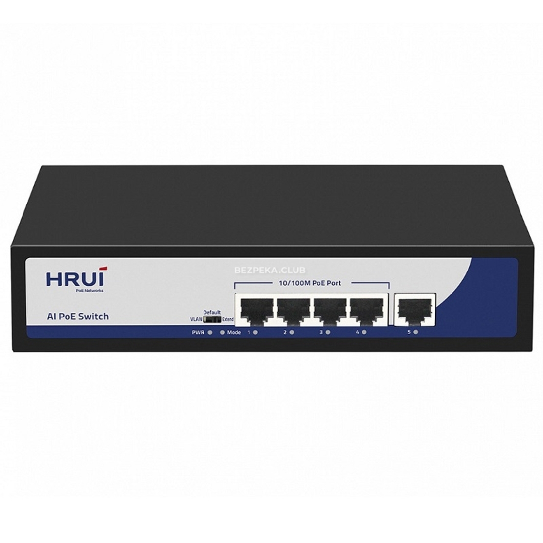 PoE Суич 10/100, 4 ports + 1 Uplink x 100Mbit, 1.0Gbps IEEE802.3af/at, 65W,250m