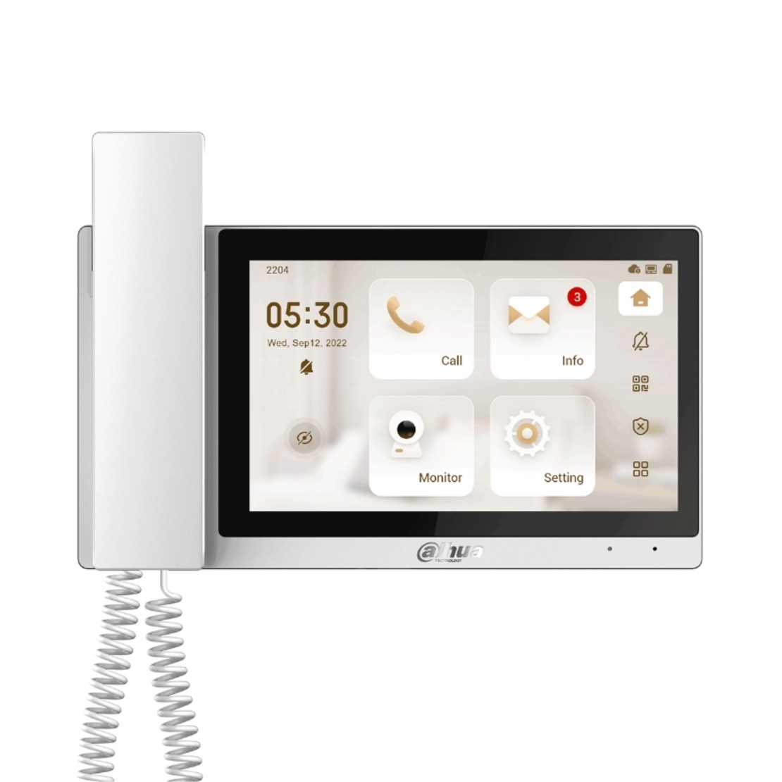 Домофонен монитор със слушалка бял - DAHUA VTH5421EW-H