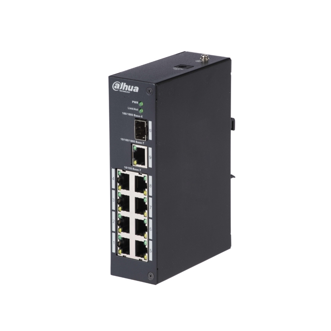 Layer 2 индустриален суич, 8 x RJ45 порта + 1 x UPLINK + 1 x SFP порт - DAHUA PFS3110-8T