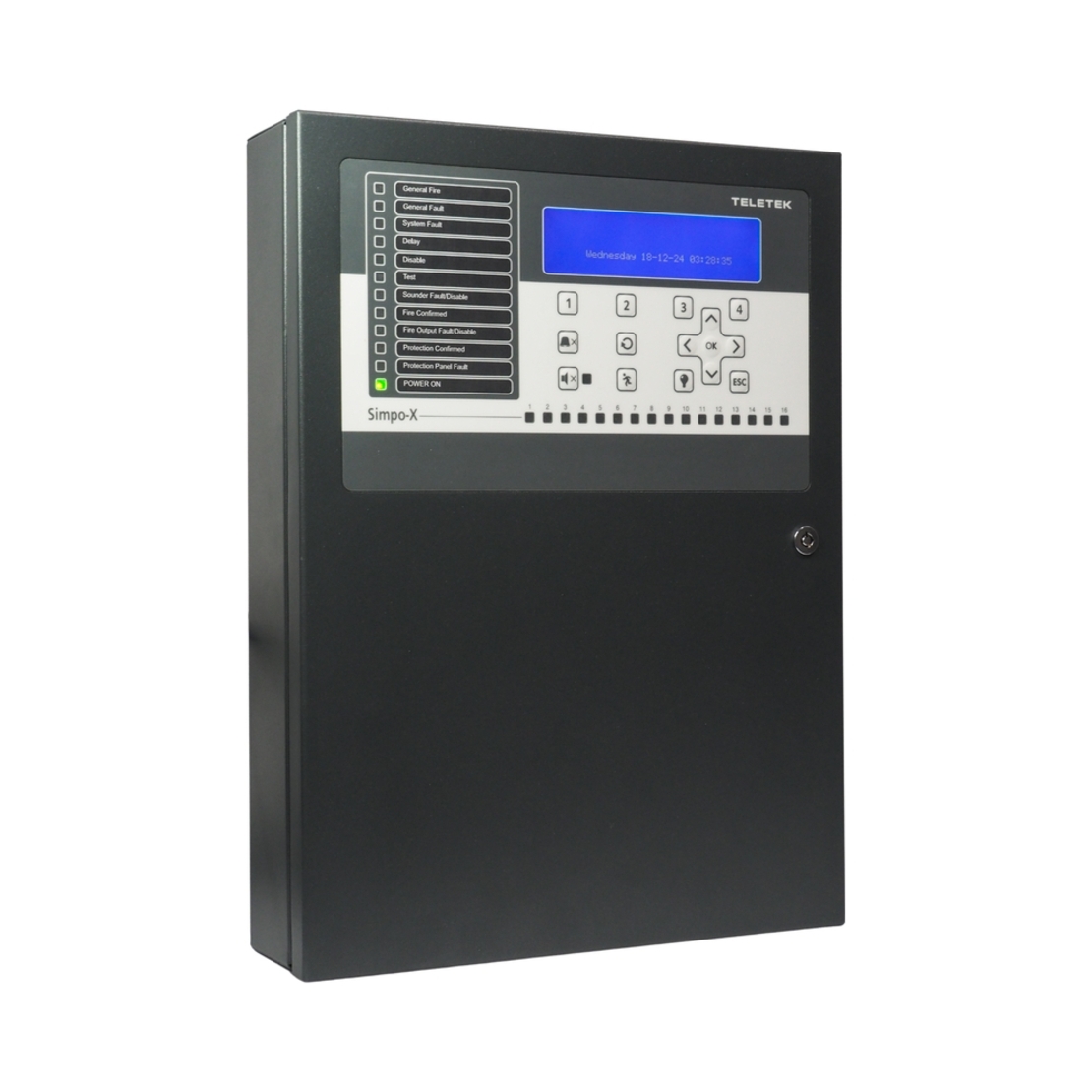 Simpo X - адресируема пожароизвестителна централа, 1 - 2 кръга - Teletek Electronics