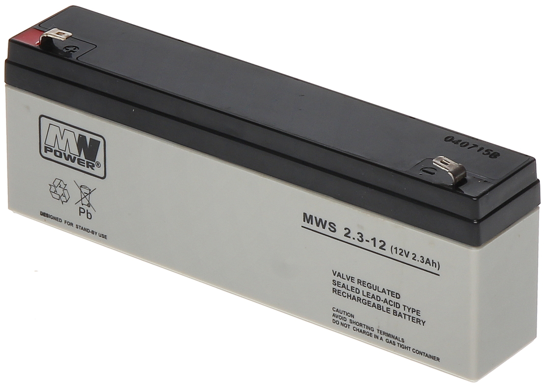 Акумулаторна батерия 12V, 2.3Ah, MNPower, MWS 2.3-12
