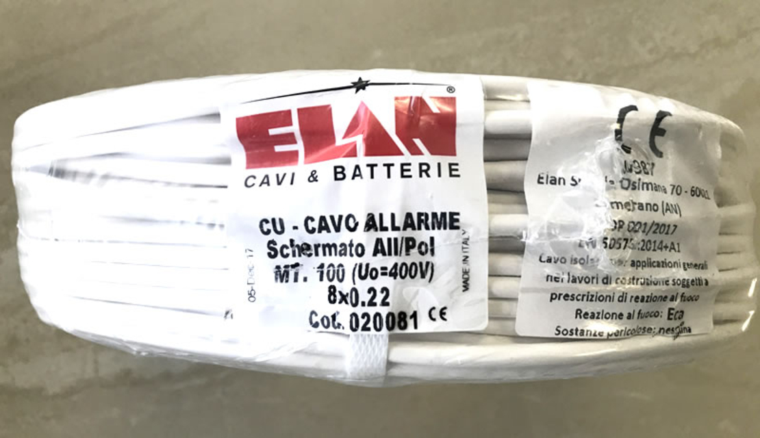 ELAN Алармен кабел 8x0,22mm Cu екраниран