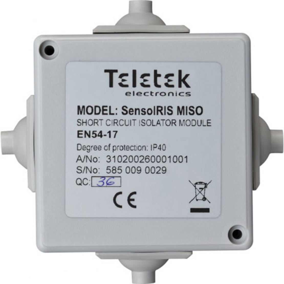 Адресируем модул изолатор на късо съединение - Teletek Electronics SensoIRIS MISO