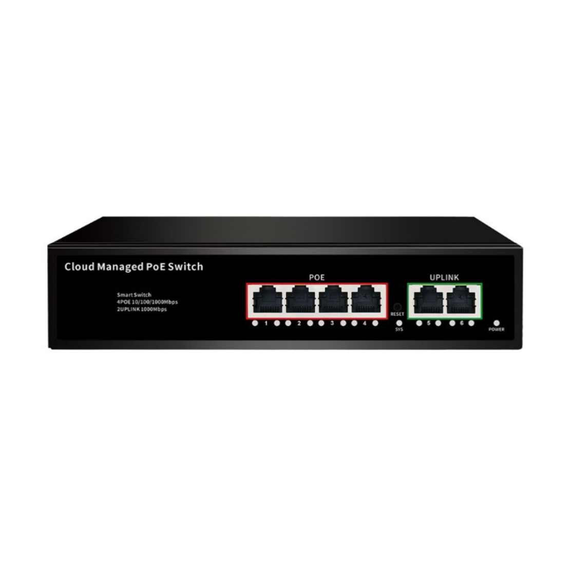 4 Port Gigabit Cloud-managed POE Суич ConnectOn (2 uplink)