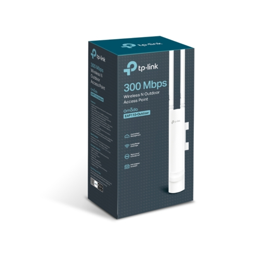Access Point, 300 Mbps Wi-Fi 2x2 MIMO за монтаж на открито - Omada by TP-Link EAP110-Outdoor