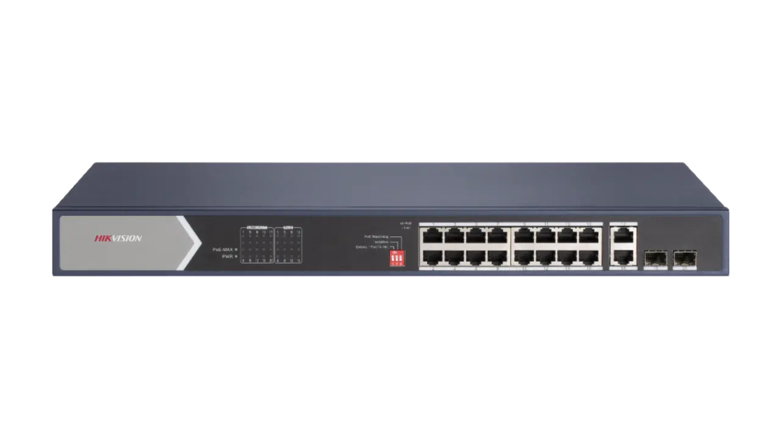 PoE Суич HikVision DS-3E0520HP-E 16 Port Gigabit Unmanaged