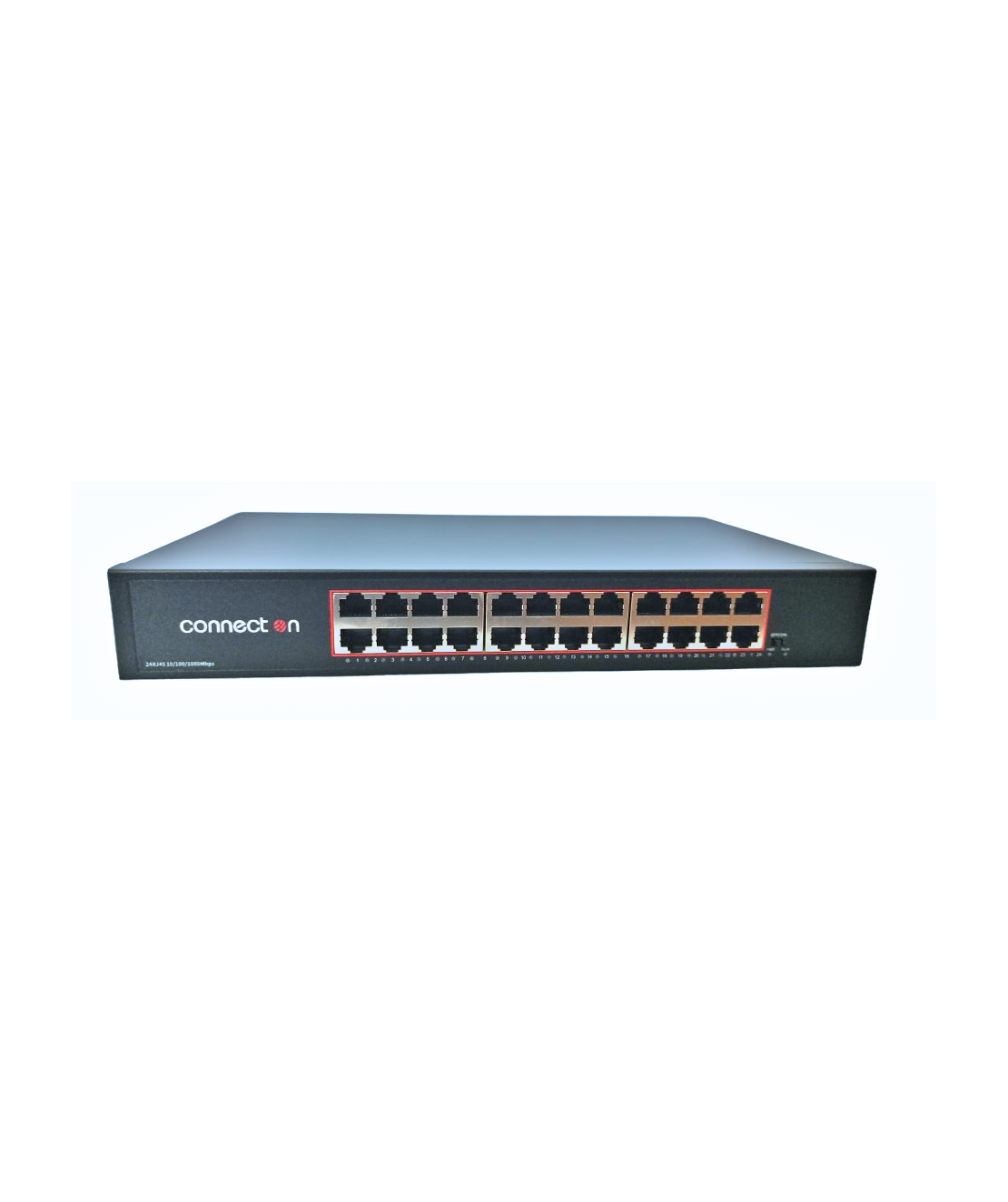 Суич Connect On 24-port 10/100/1000Mbps, неуправляем, Rackmount