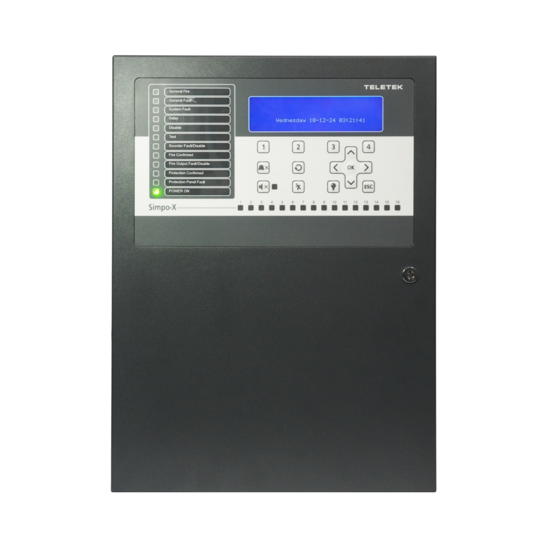 Simpo X - адресируема пожароизвестителна централа, 1 - 2 кръга - Teletek Electronics