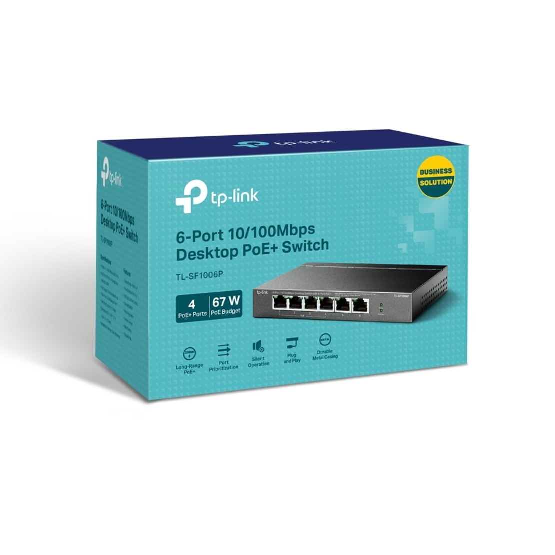 6-портов 10/100Mbps Desktop Switch с 4-порта PoE+ - Omada by TP-Link SF1006P