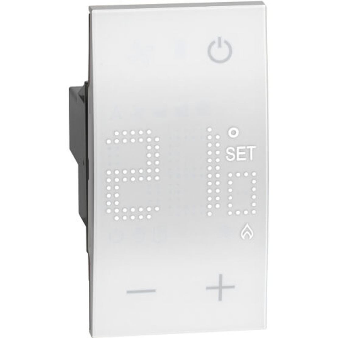 Стаен термостат с 1NO контакт 230V 5(2)А 2M Бял - bticino Living Now KW4441