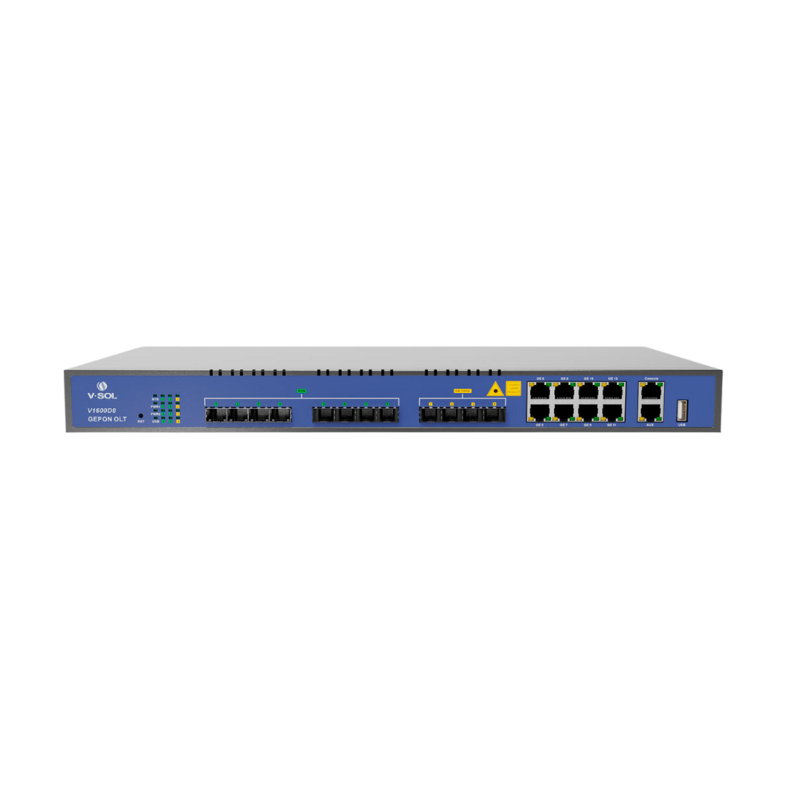 EPON OLT с 8 PON порта, L3 + WEB, 1X AC 220V захранване V1600D8