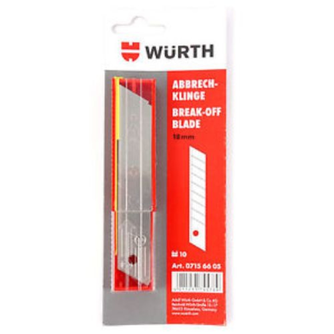 Резервни ножчета за макетен нож среден - Würth Cutter-Messer W7156605