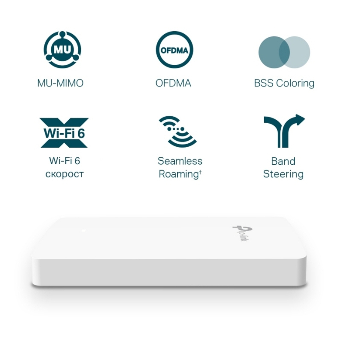Wi-Fi 6 AX1800 точка за достъп с 4 × гигабитови порта, Cloud мениджмънт и поддръжка на PoE - Omada by TP-Link EAP615-Wall