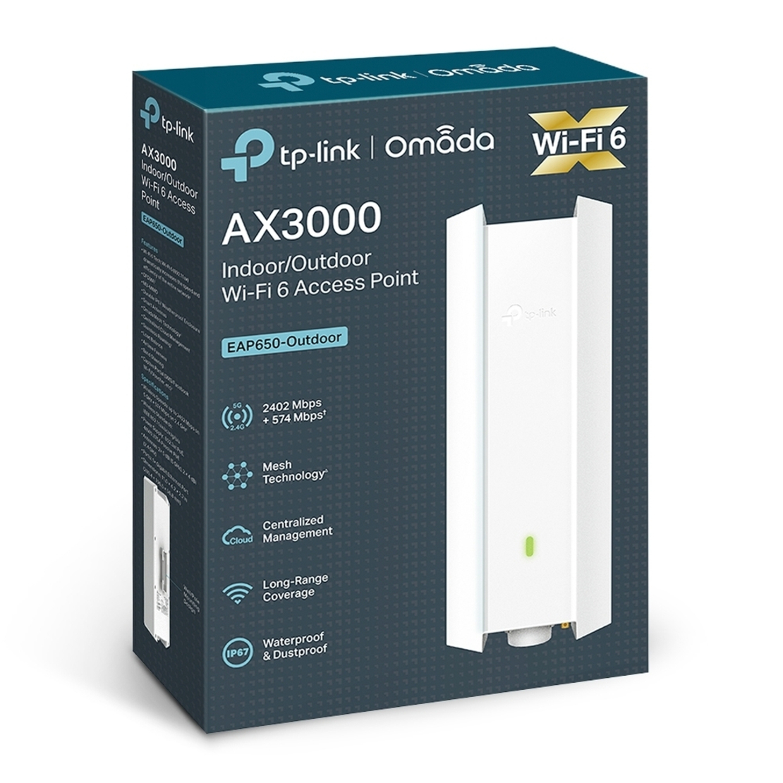 Access Point Dual-Band Wi-Fi 6 GPON - Omada by TP-Link EAP650-Outdoor