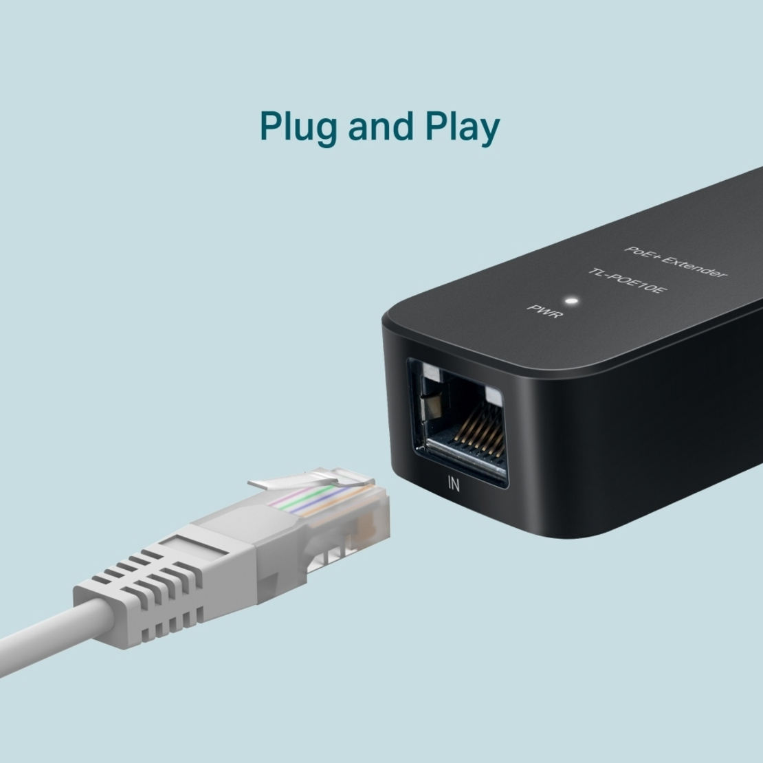 Extender PoE+, до 250m 10Mbps - Omada by TP-Link POE10E