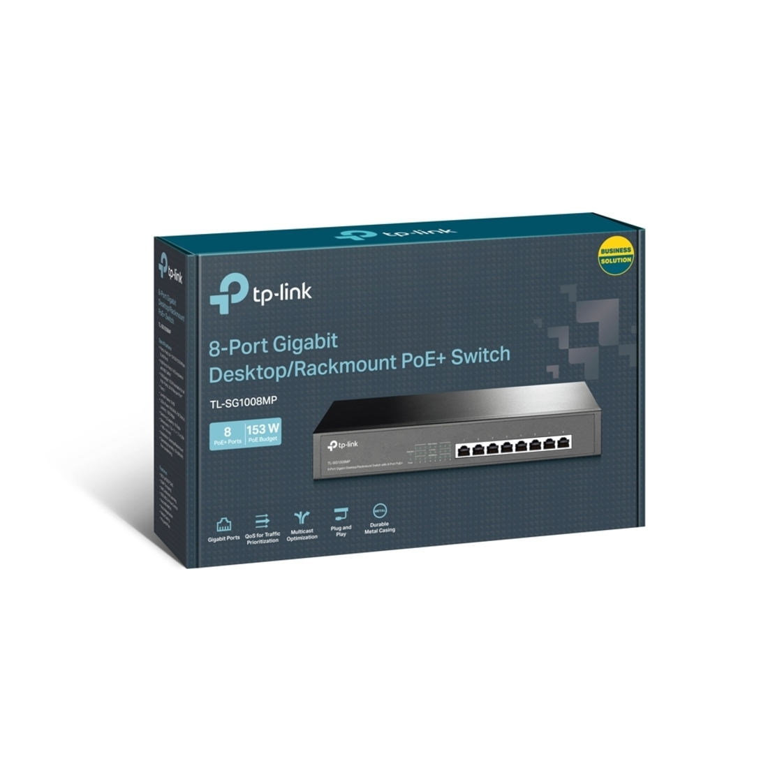 8-портов Гигабитов суич, PoE+ - Omada by TP-Link SG1008MP