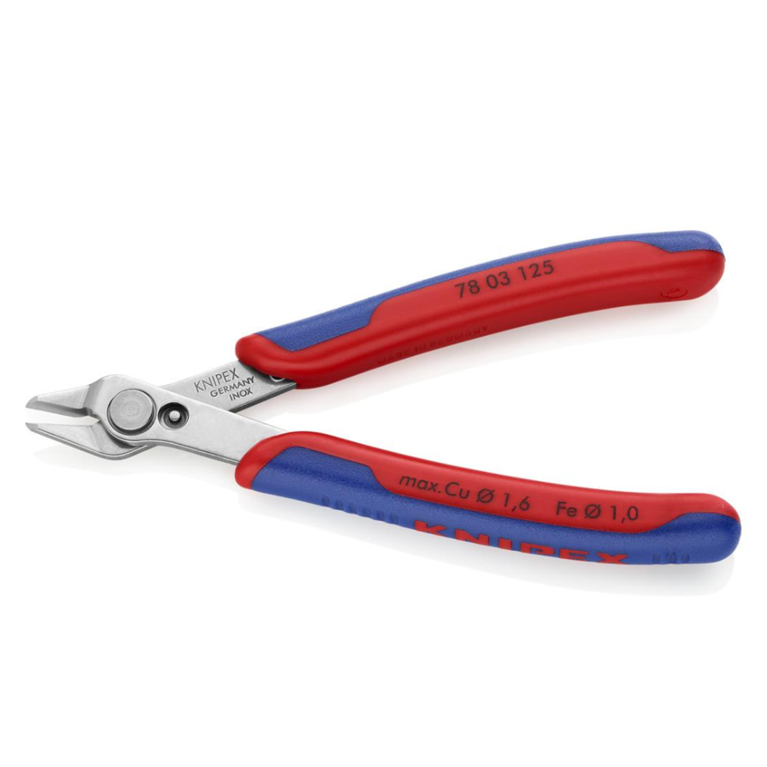 Клещи резачки Knipex Super-Knips, неръждаема стомана, 125mm, с отваряща пружина