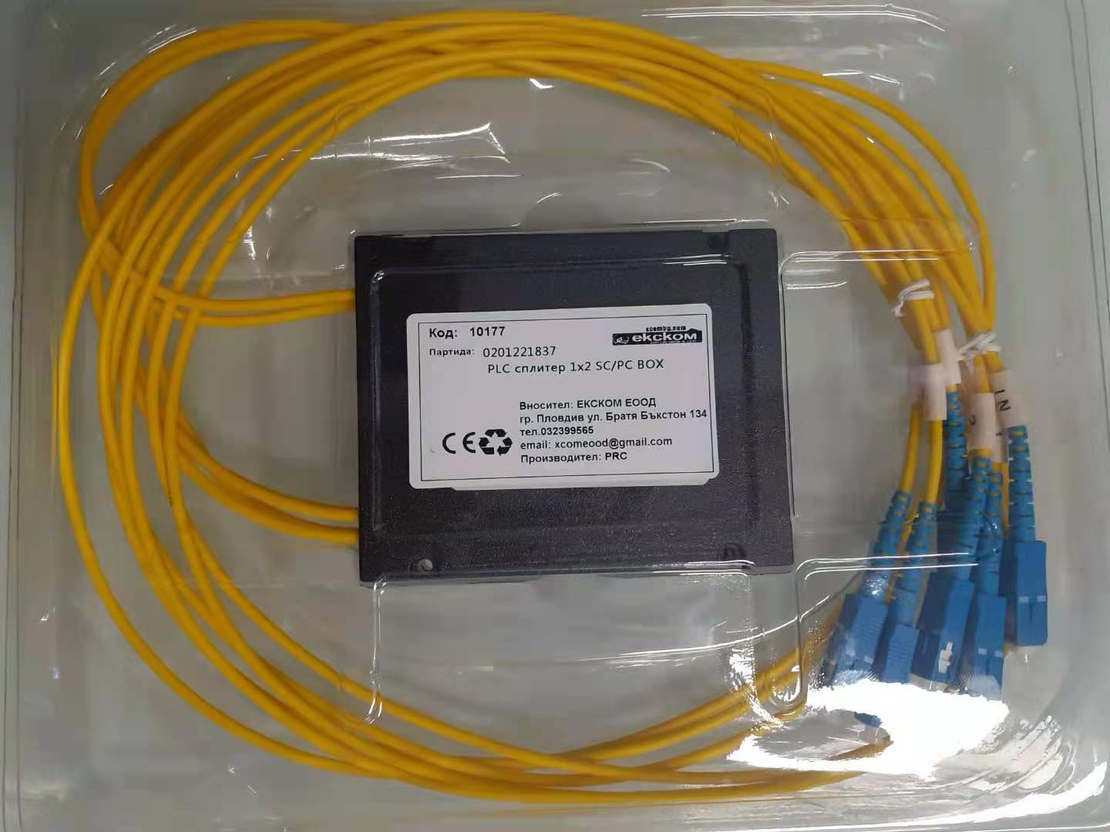 Оптичен сплитер 1x2 с конектори SC/PC