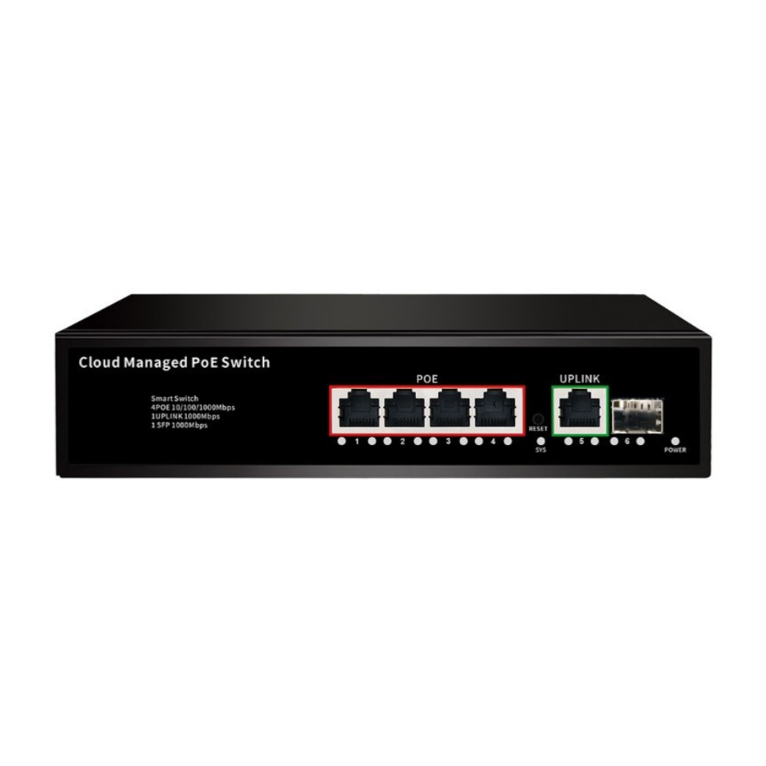 4 Port Gigabit Cloud-managed POE Суич ConnectOn (1 uplink +1 SFP)