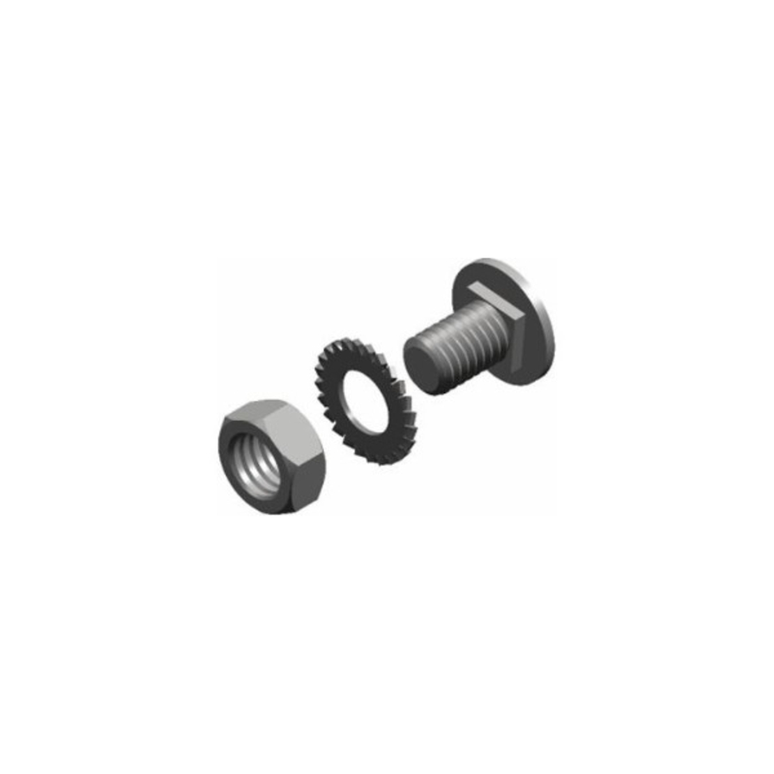 Болт с гайка и зегер M6×12 (100 броя) - BAKS SGM6x12 BA650641