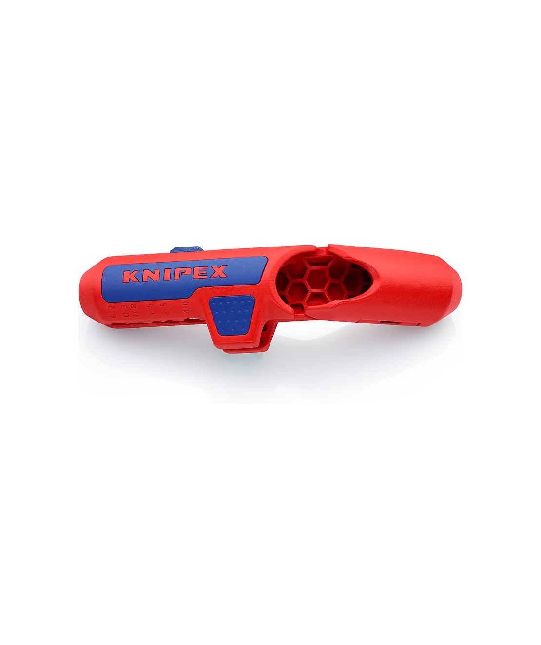 Универсален инструмент за заголване на кабел с фиксатор ErgoStrip Knipex