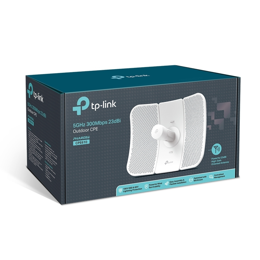 Насочена антена 5 GHz 300 Mbps 23 dBi CPE за монтаж на открито - Omada by TP-Link CPE610