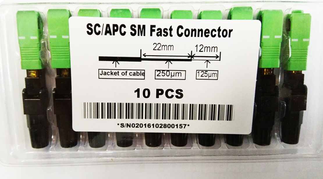 Бърз конектор SC/APC за механичен сплайс за FTTH кабел