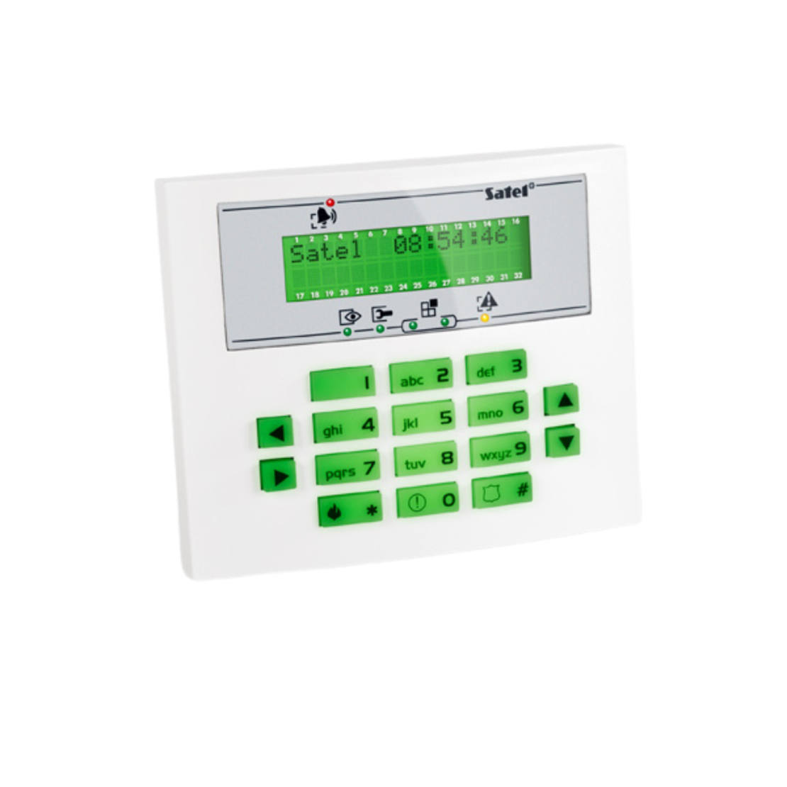 SATEL LCD клавиатура (зелена подсветка) INT-KLCDS-GR