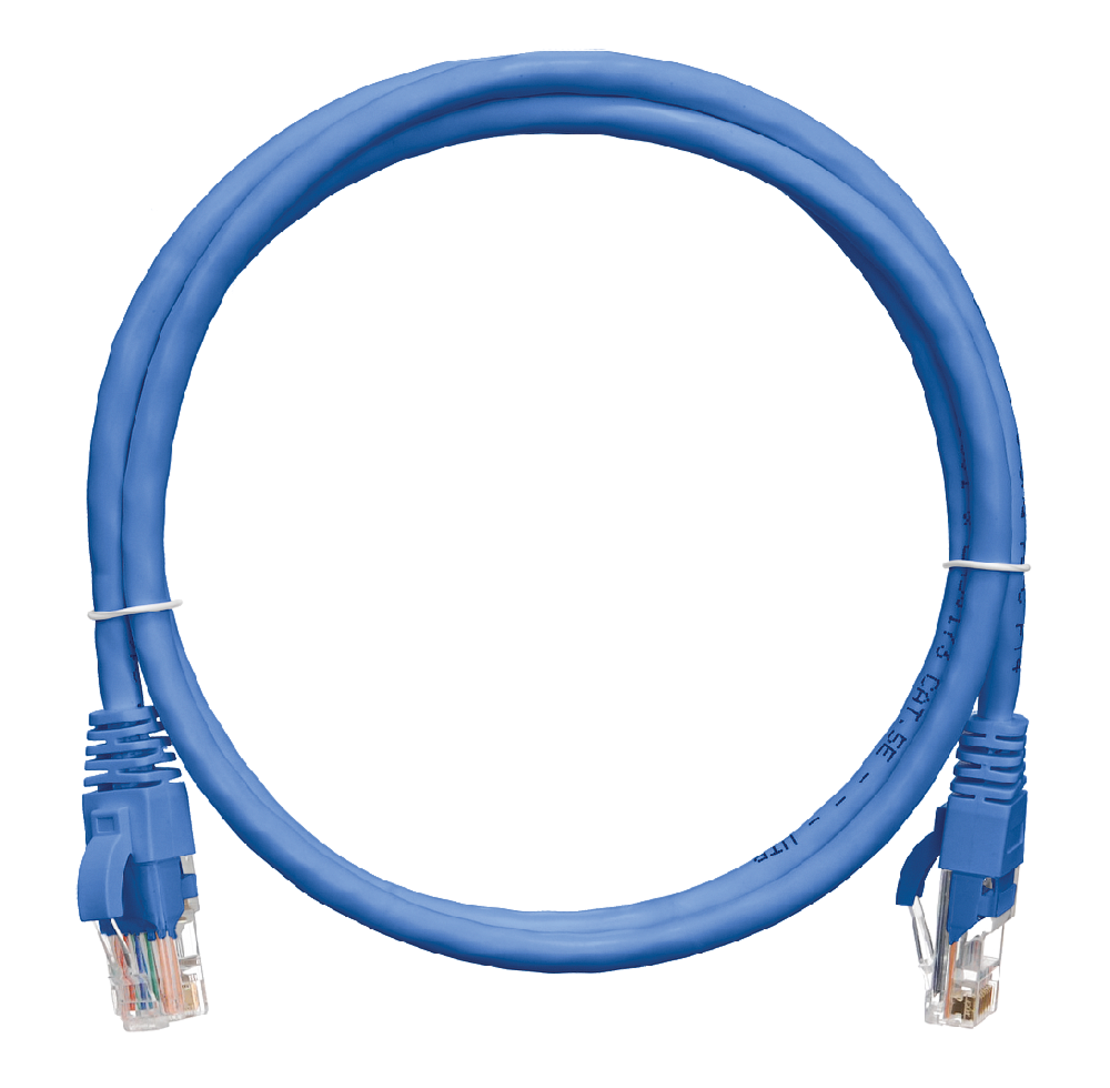 Пач кабел UTP Cat5e CCA - 0.5м, син