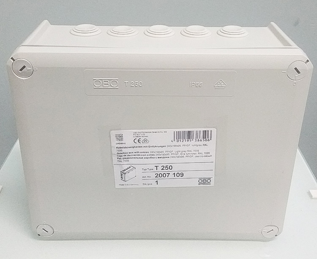 Разклонителна кутия OBO 240х190х95 с щуцери Т250