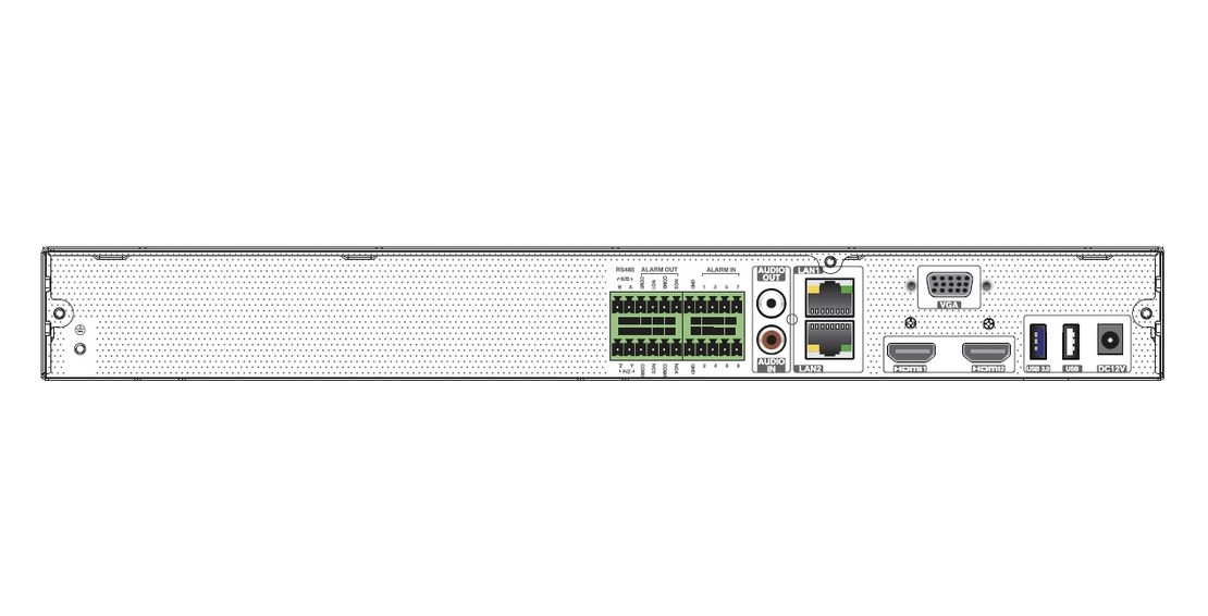 NVR TVT 16CH TD-3316H2-B2-B 160Mbps, 2xHDD, AI