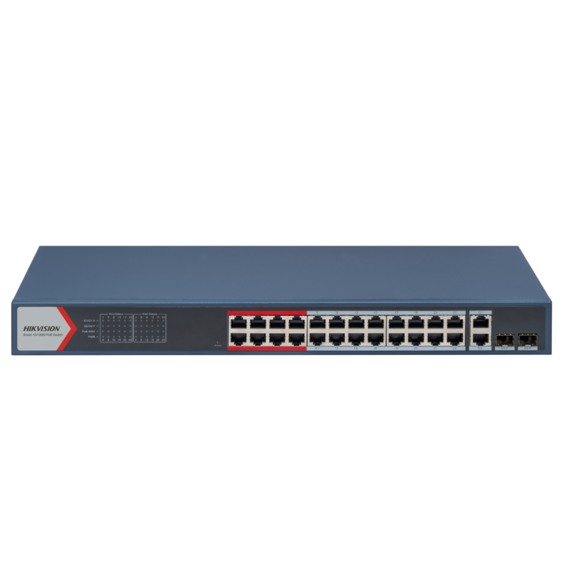 PoE Суич HikVison DS-3E1326P-EI(B) 24 × 100 Mbps PoE + 2× gigabit combos 370W