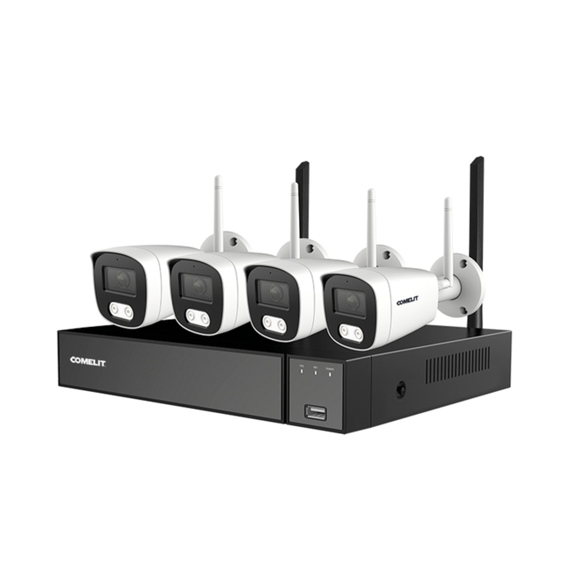 Wi-Fi комплект, NVR, 4 булет IP камери 5 MP, HDD 1 TB - Comelit WIKIT004S05NA