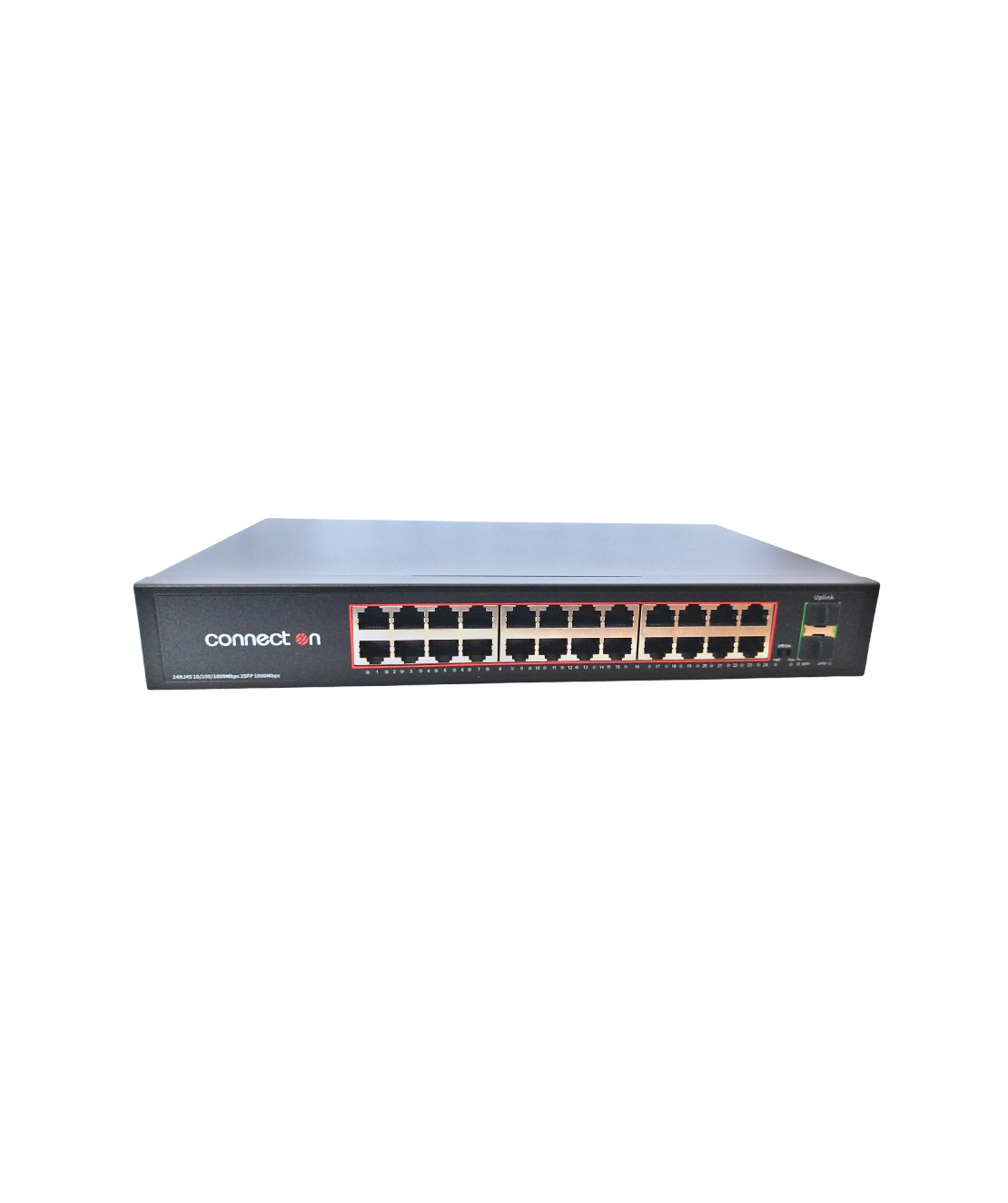 Суич Connect On 24-port 10/100/1000Mbps, 2xSFP, неуправляем, Rackmount