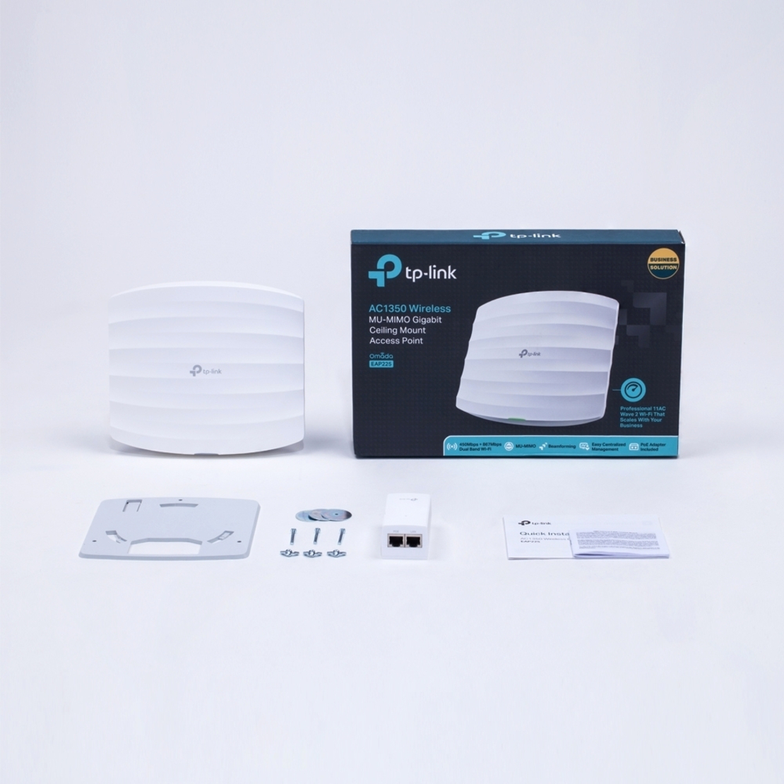 Access Point, AC1350 Wireless MU-MIMO Gigabit Ceiling Mount - Omada by TP-Link EAP225