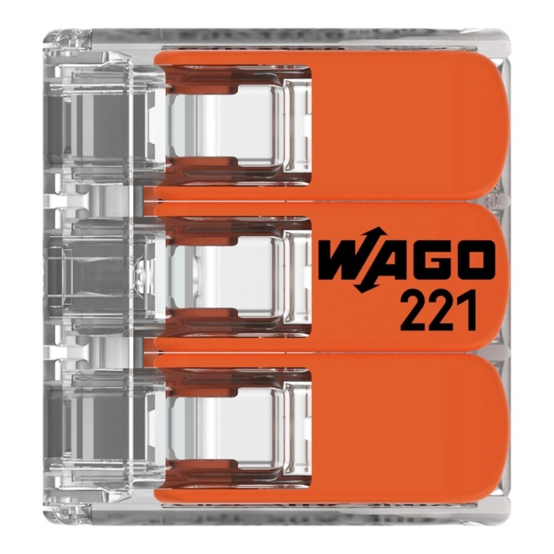 Бърза връзка Compact, за всички видове проводници от 0,2 до 4 mm² - 3-ка - Wago Compact 221-413