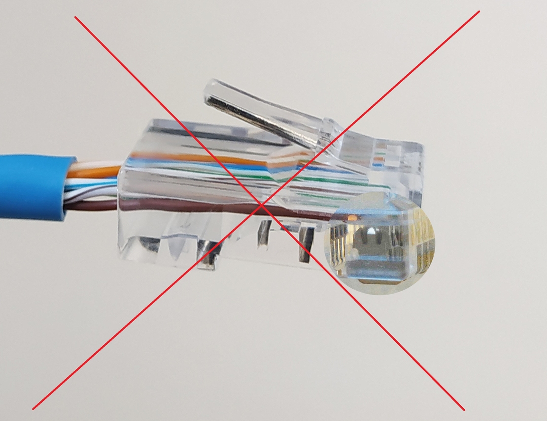 Pass-through конектор RJ45 Cat5 екраниран