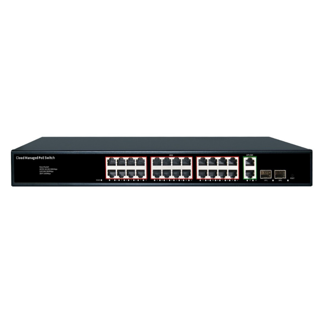 24 Port Gigabit Cloud-managed POE Суич ConnectOn (2 uplink +2 SFP)