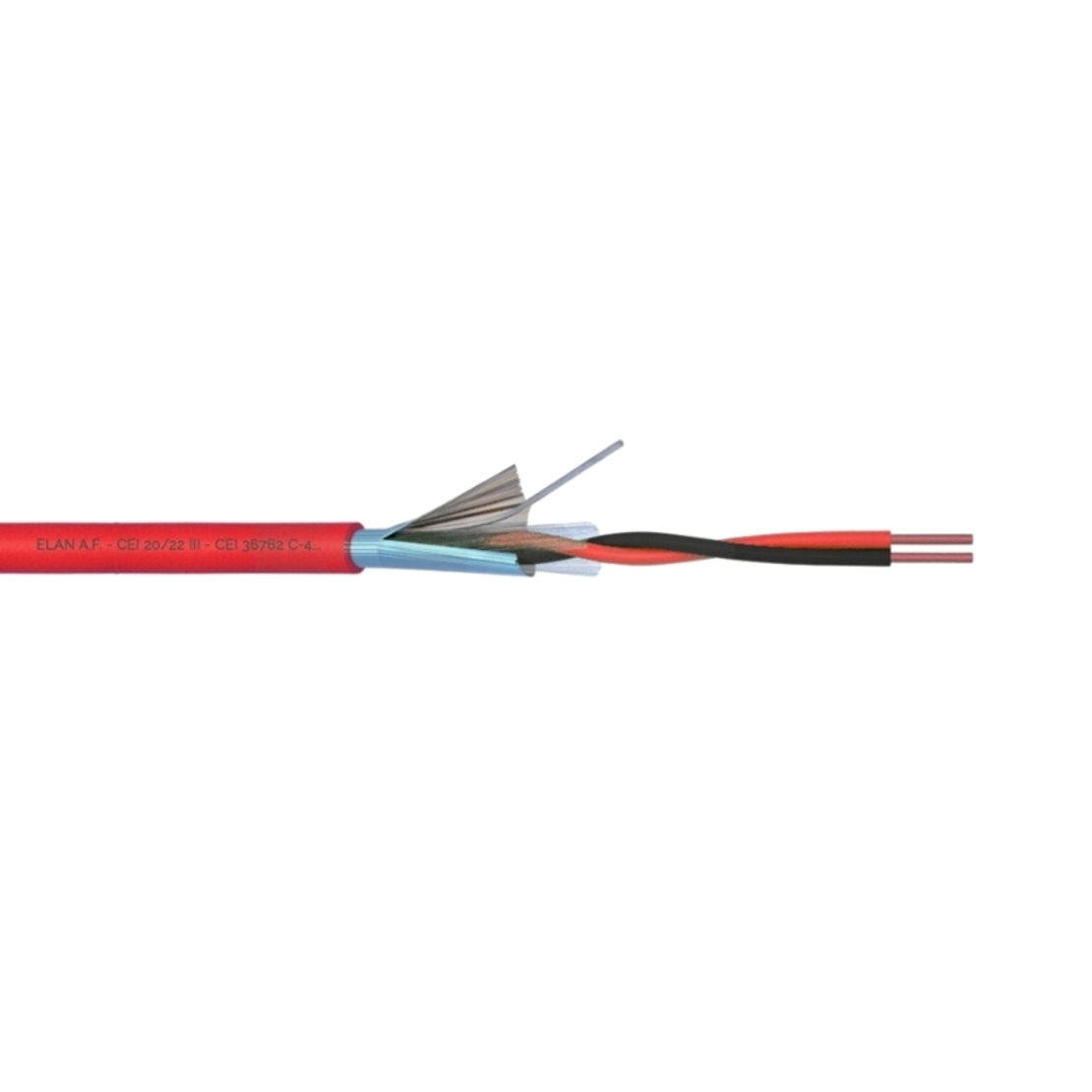 Кабел 1х2х0.80/S червен - 100 m - ELAN E032801R
