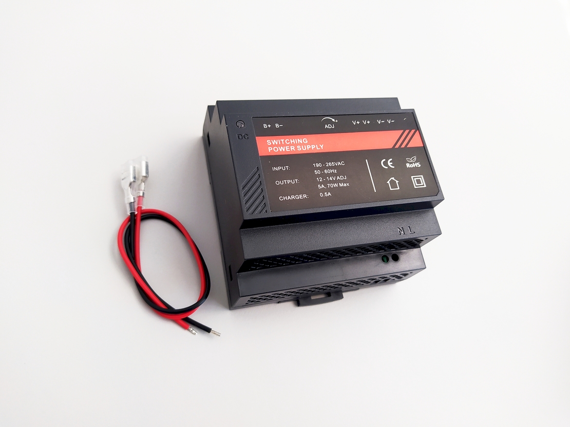 Захранване 12V/5A, UPS функция, за DIN шина