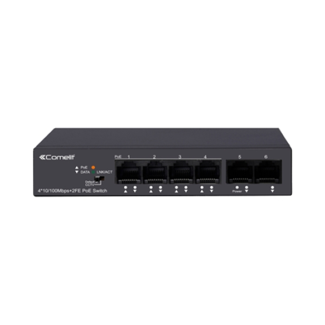 PoE мрежов суич, 4 порта + 2 uplink (10/100 Mbps) - Comelit IPSWP06N100A