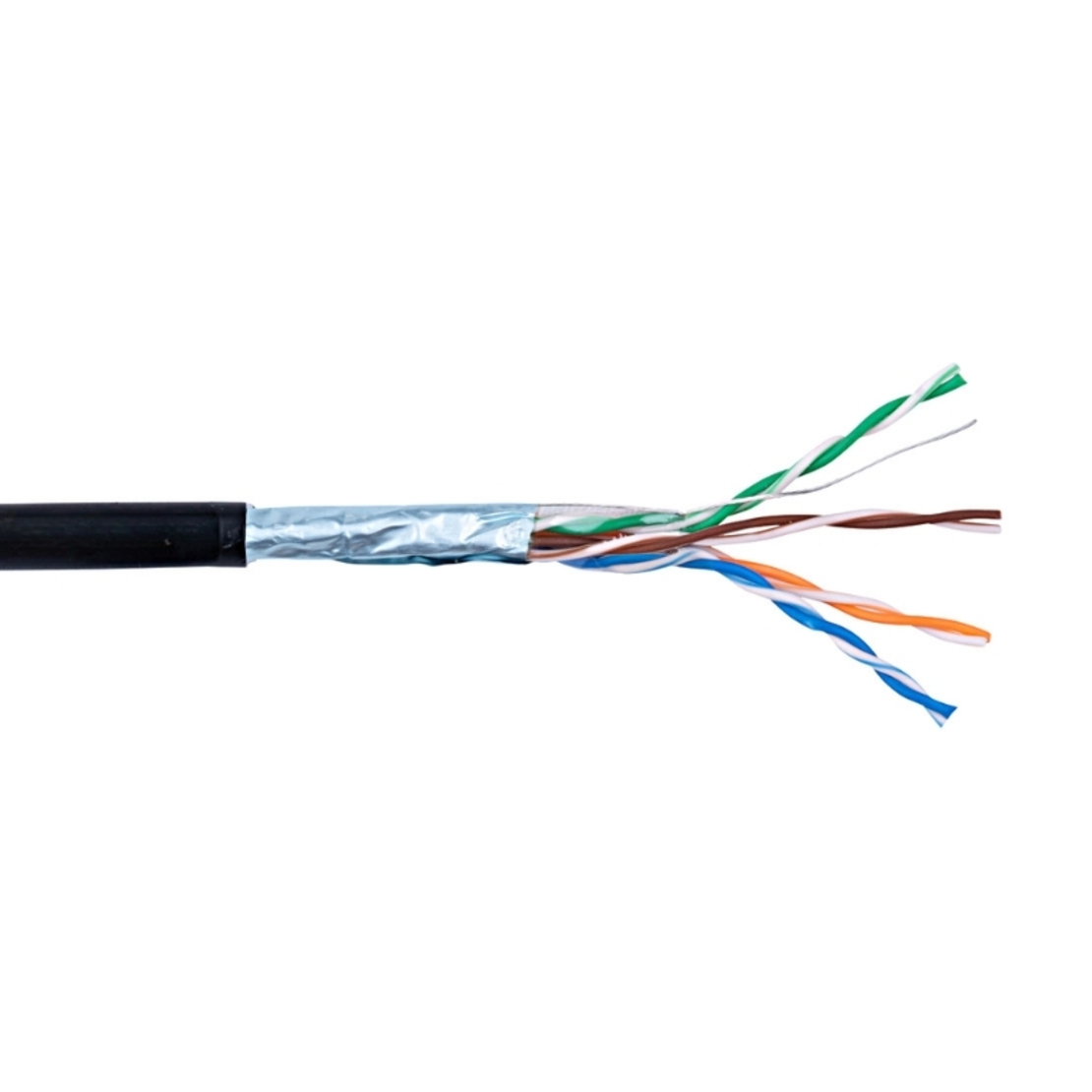 Кабел cat. 5e F/UTP 100 MHz PE за външно и вътрешно полагане - 305 m - ECG E7091002