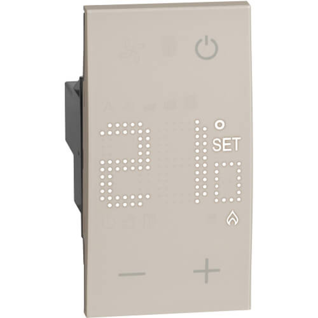 Стаен термостат с 1NO контакт 230V 5(2)А 2M Крем - bticino Living Now KM4441