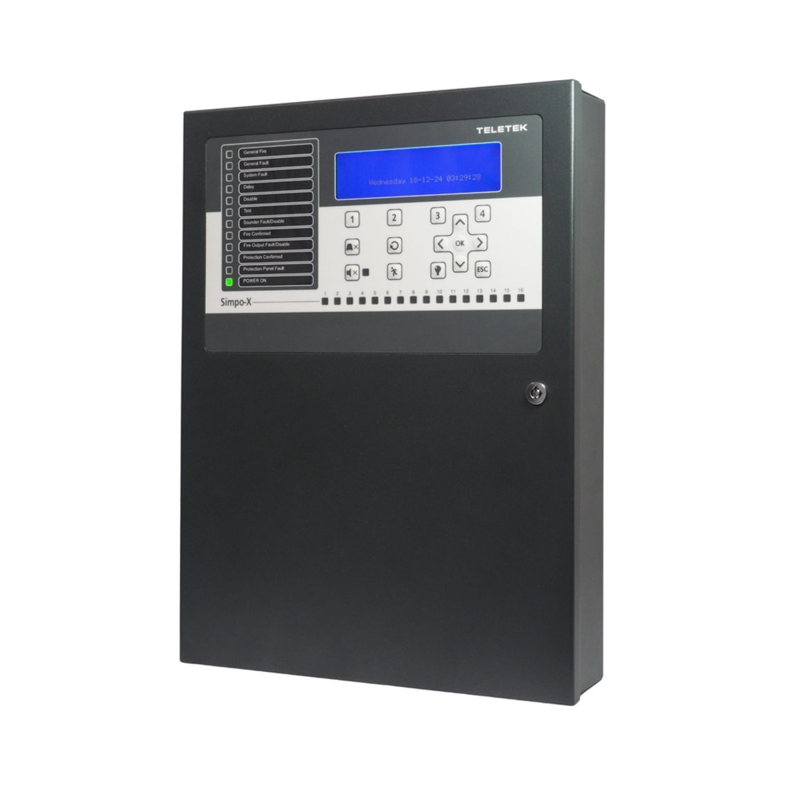 Simpo X - адресируема пожароизвестителна централа, 1 - 2 кръга - Teletek Electronics